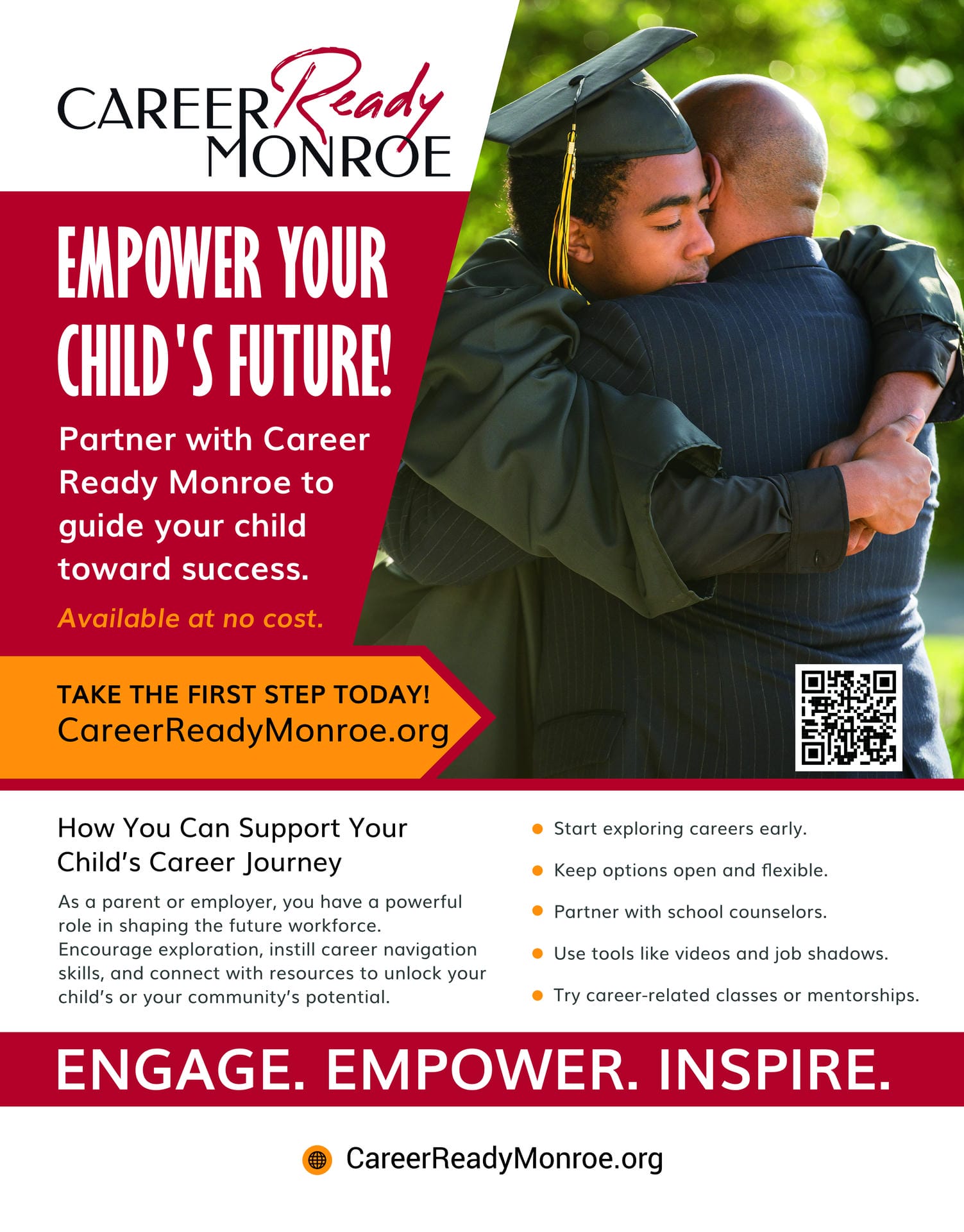 Career Ready Monroe · Family outreach flyer