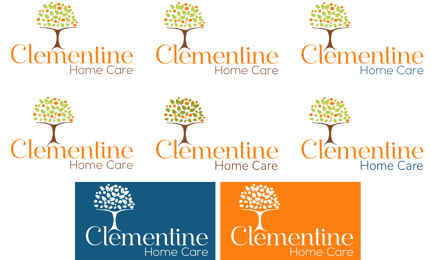 Clementine Home Care · Logo arrangements