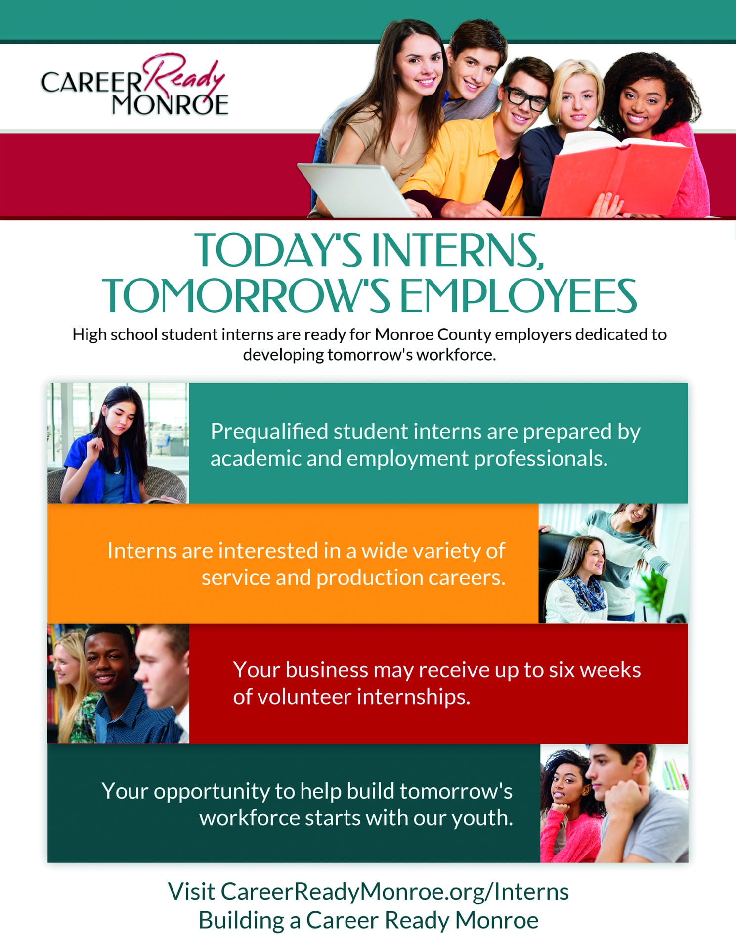 Career Ready Monroe · Internship program brochure