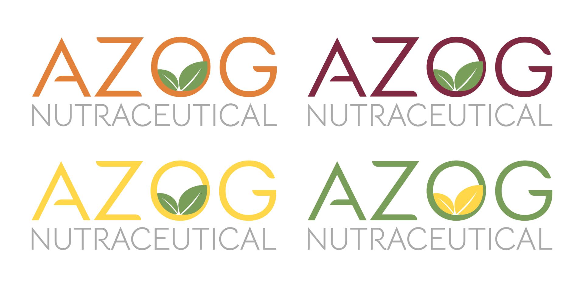 Azog Nutraceutical · Logo color variations